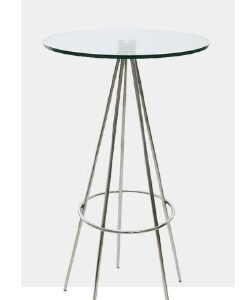 Mesa de bar tope de cristal