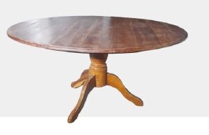 Mesa rústica redonda de 60"