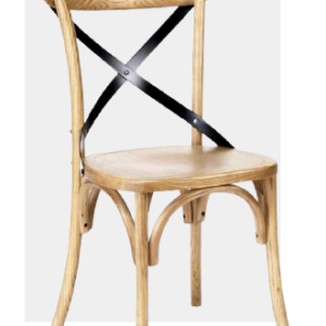 Silla Crossback Madera detalle en negro